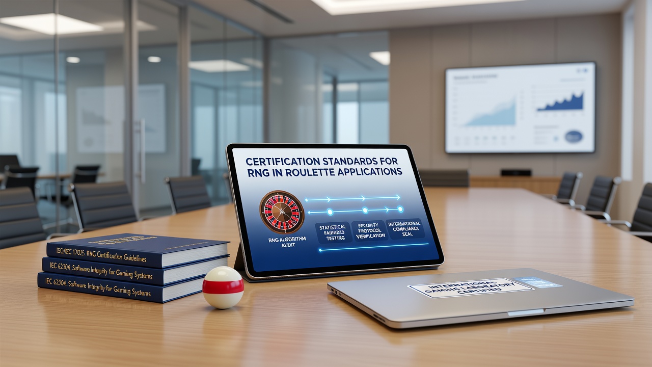 Roulette wheel interface displaying certified random outcomes in a gaming application